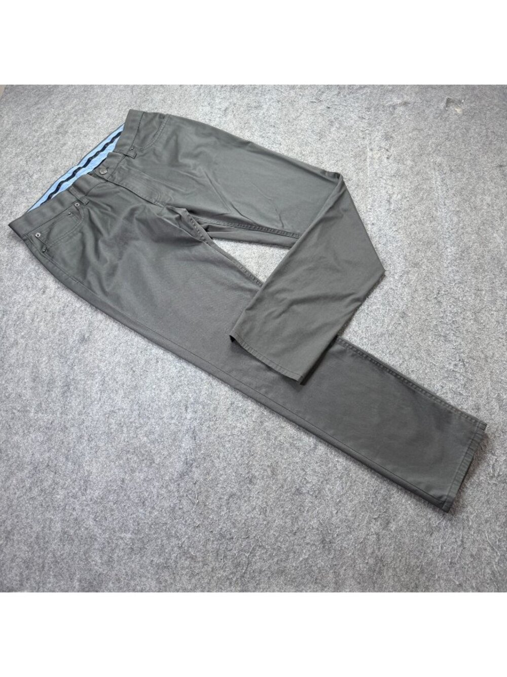 Brooks Brothers 5-Pocket Pants Men 34 x 32 Gray Dark Stretch Slim Fit Tapered
